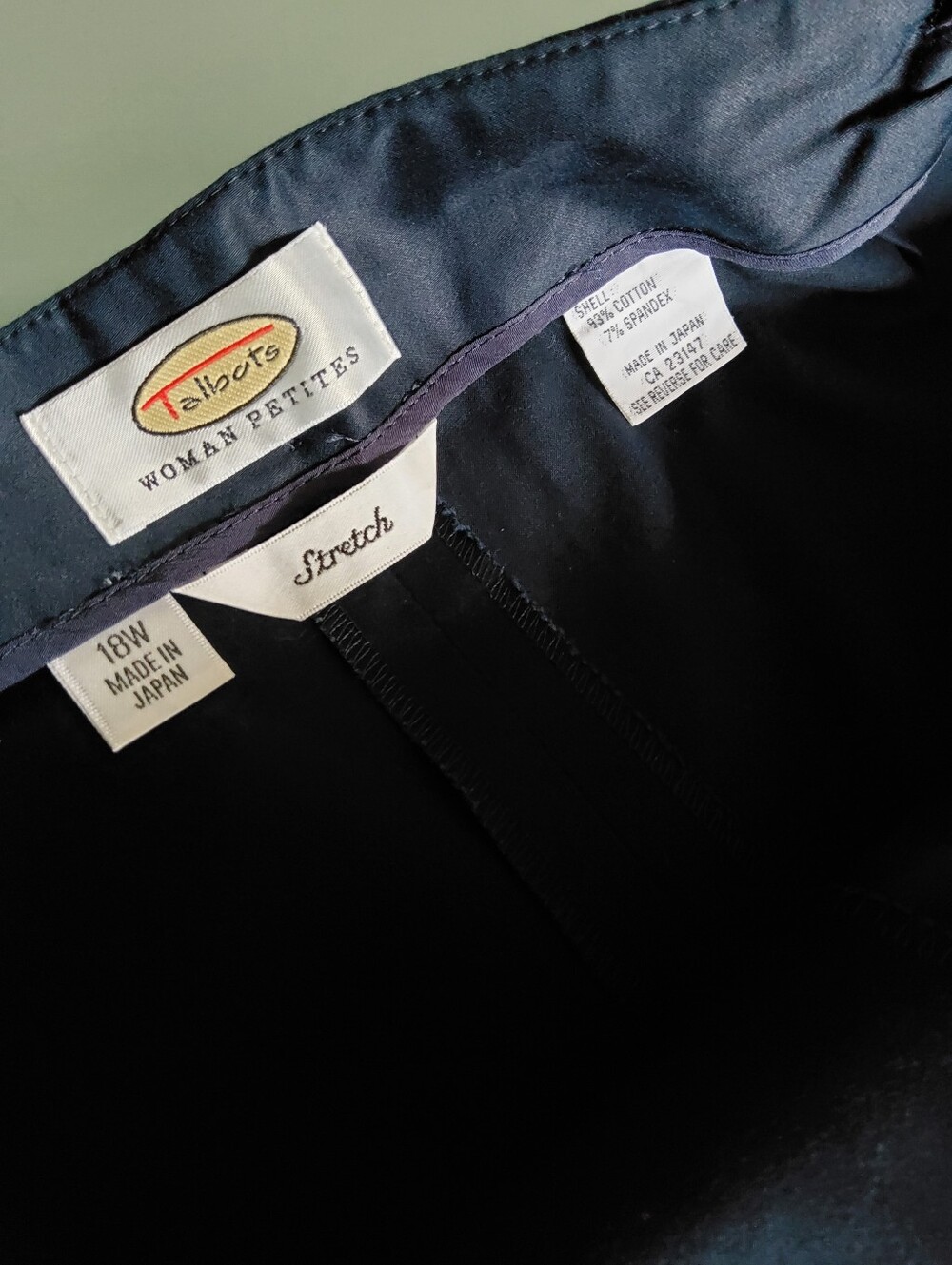 Talbots Navy Straight-Leg Stretch Pants - Picture 8 of 8